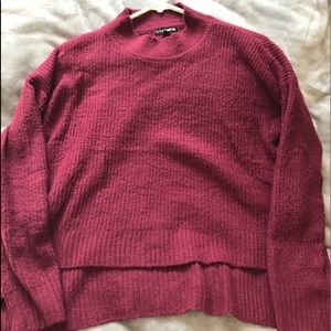 Burgundy Cropped Sweater
